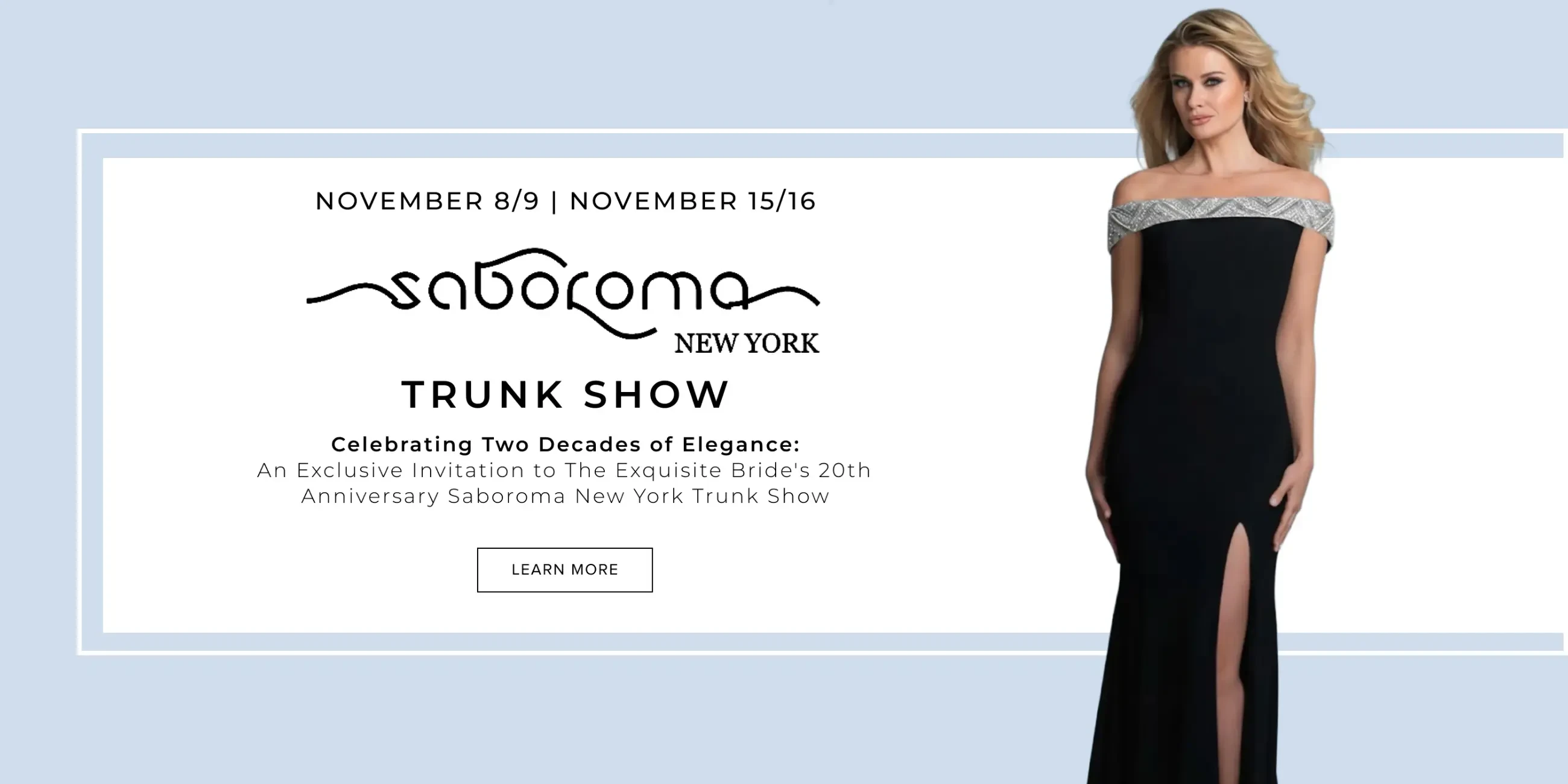 saboroma trunk show banner