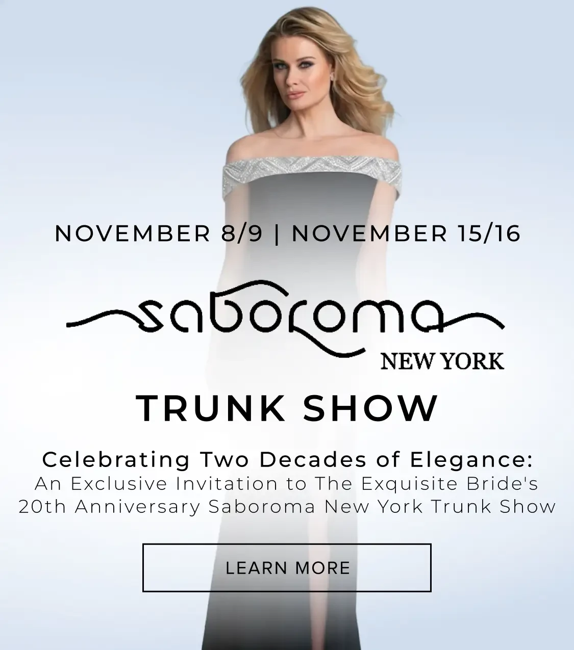 saboroma trunk show banner