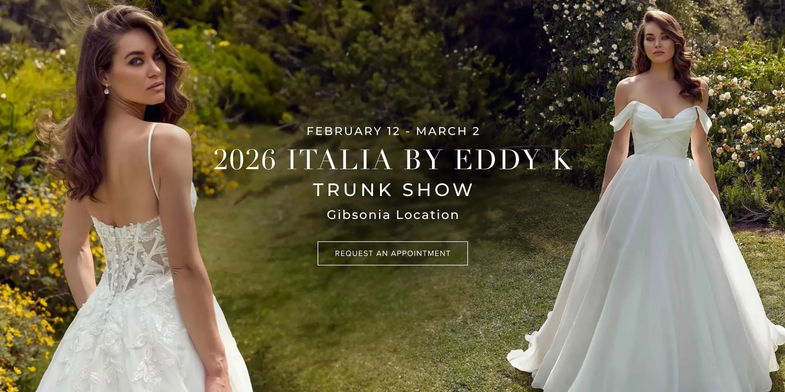 2026 Italia by Eddy K Trunk Show  Gibsonia Location desktop banner